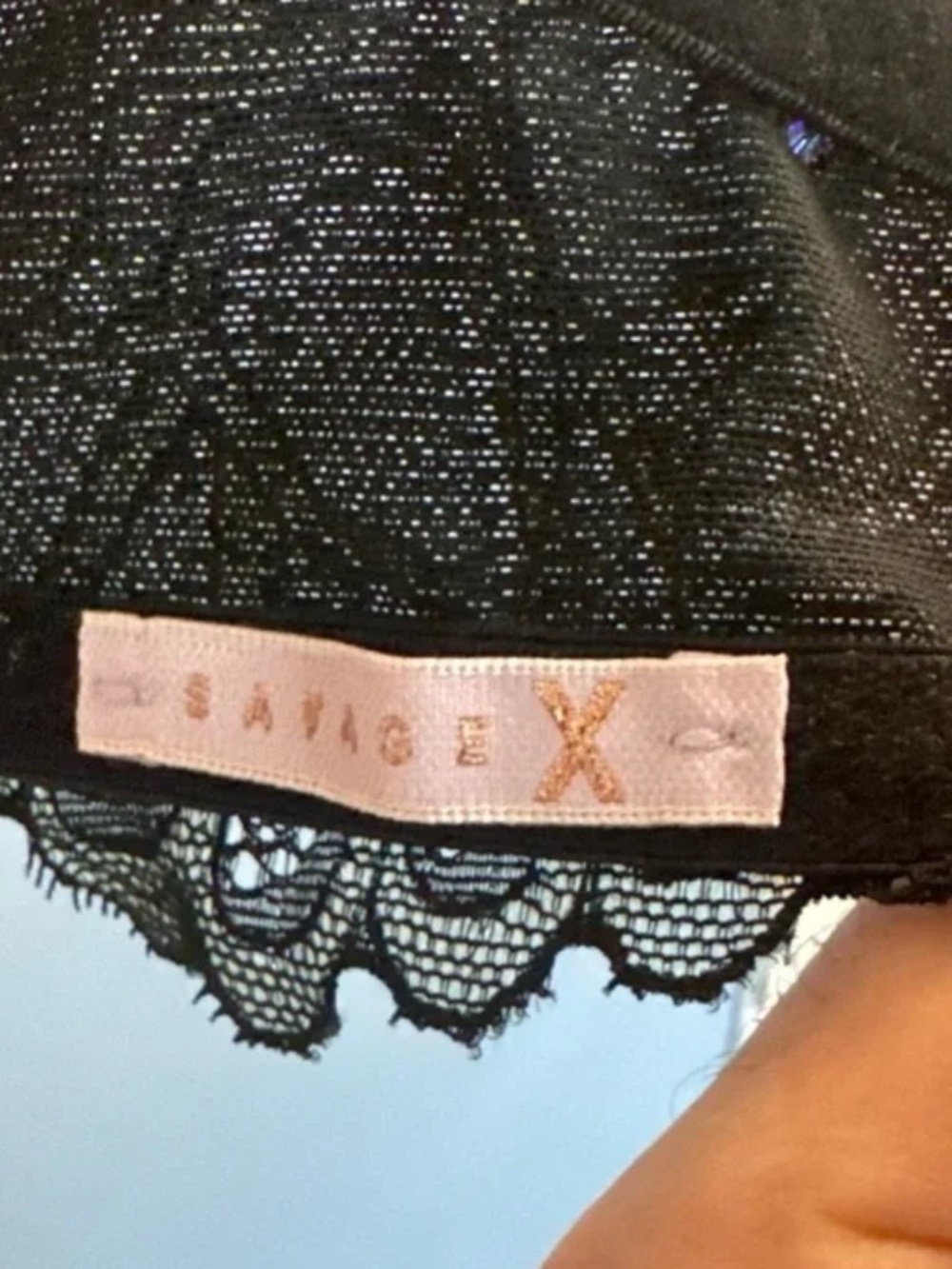 Savage X Fenty Not Sorry Demi Lace Bra 36DD Black Caviar - Picture 12 of 12